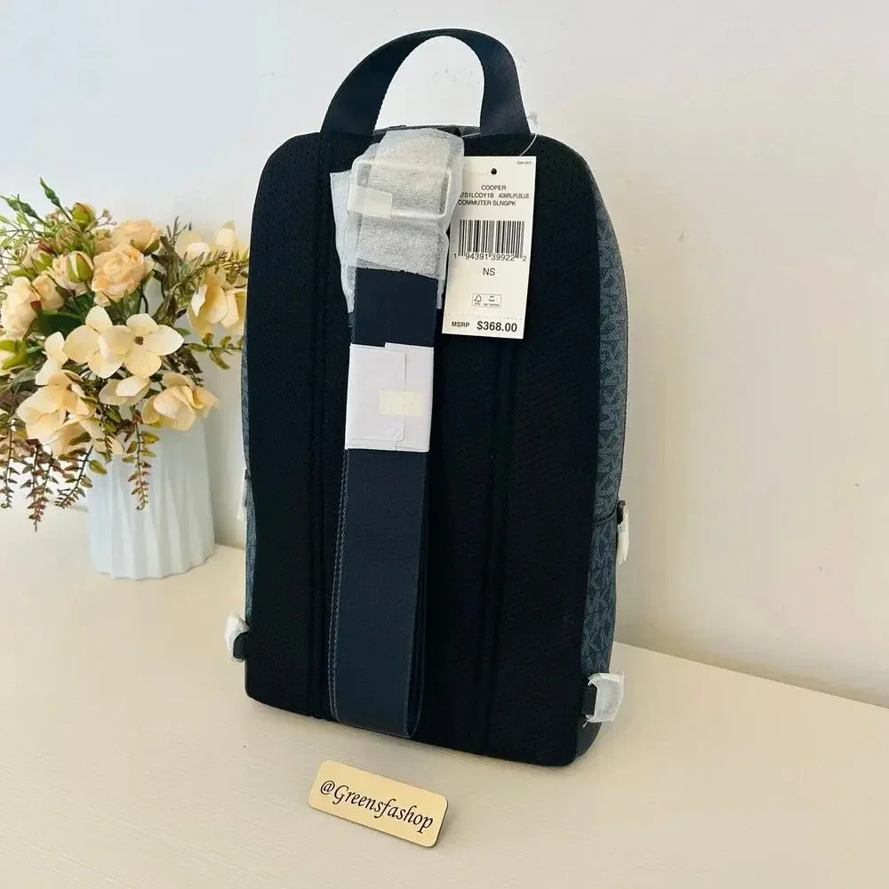 Michael Kors MK Cooper Logo Sling Pack ADMRL/PLBLUE